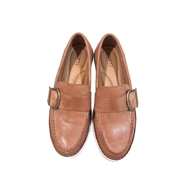 Born Contessa Loafer Brown Cognac Leather Sporty Lug Sole Womens Size 7.5 - Picture 5 of 12
